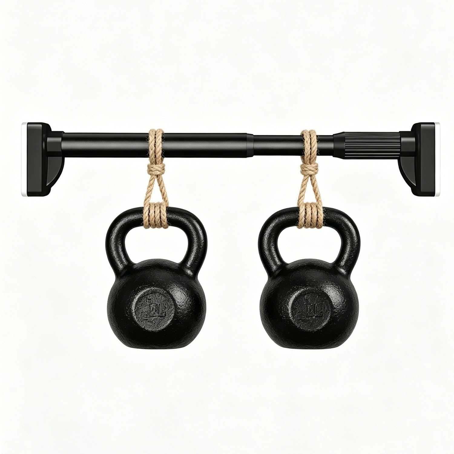 Barra Cortina Extensible Sin Taladrar 2 3 4 5 Metros Barra De Cortina De Ducha, Antideslizante Barra Telescópica Para Sujetar,Ø 32mm Acero Inoxidable Para Baño Armario Balcón(Negro,310-400CM)