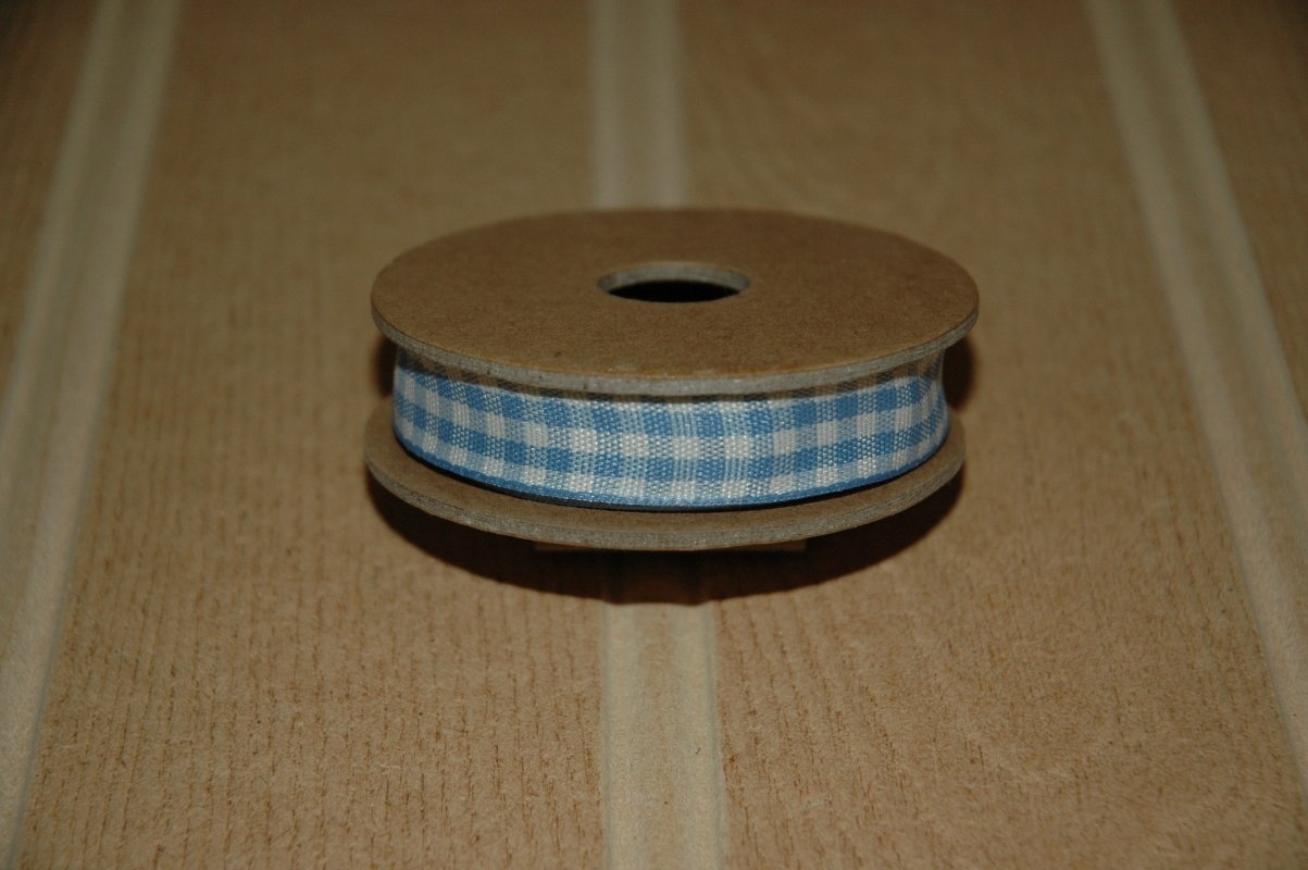 NEW! East of India 3092 Ribbon Gingham Pale Blue 3m