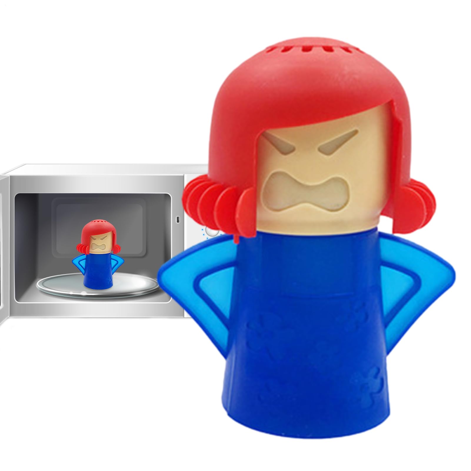 Detergente per microonde Angry Mom | Pulitore a vapore | Cartone animato Cool Fridge Odor Remover per casa, cucina e ufficio