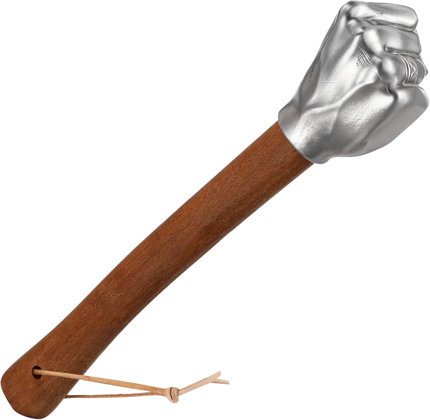 Fist Hand Hammer 2 Lbs Decorative Sledge Hammer Stainless Steel Solid Head & Wooden Handle Crafts and Hardware Tools for Emergency Use Gardening Household Car Outdoor Camping