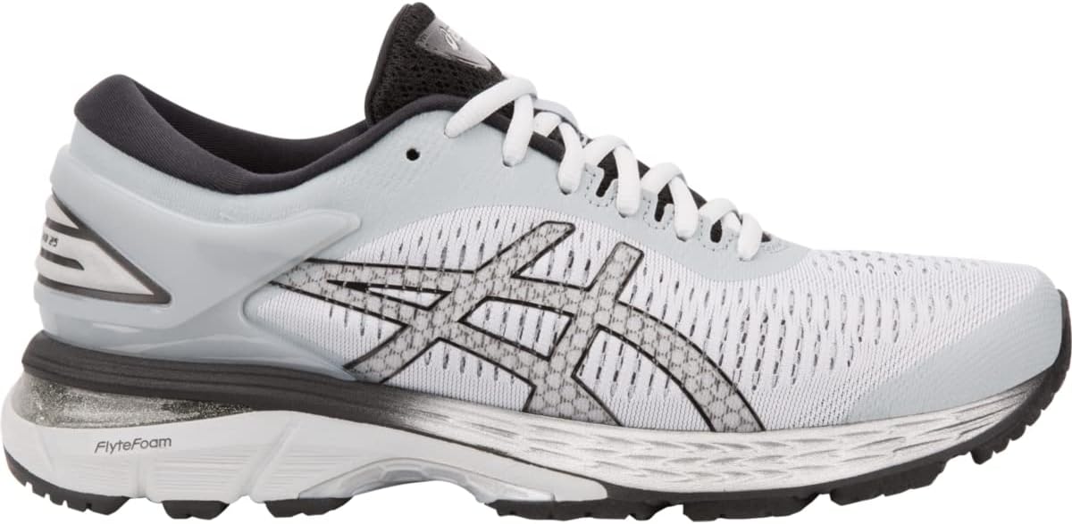 ASICS Women's Gel-Kayano 25 Running Shoe 6 Mid Grey/Black