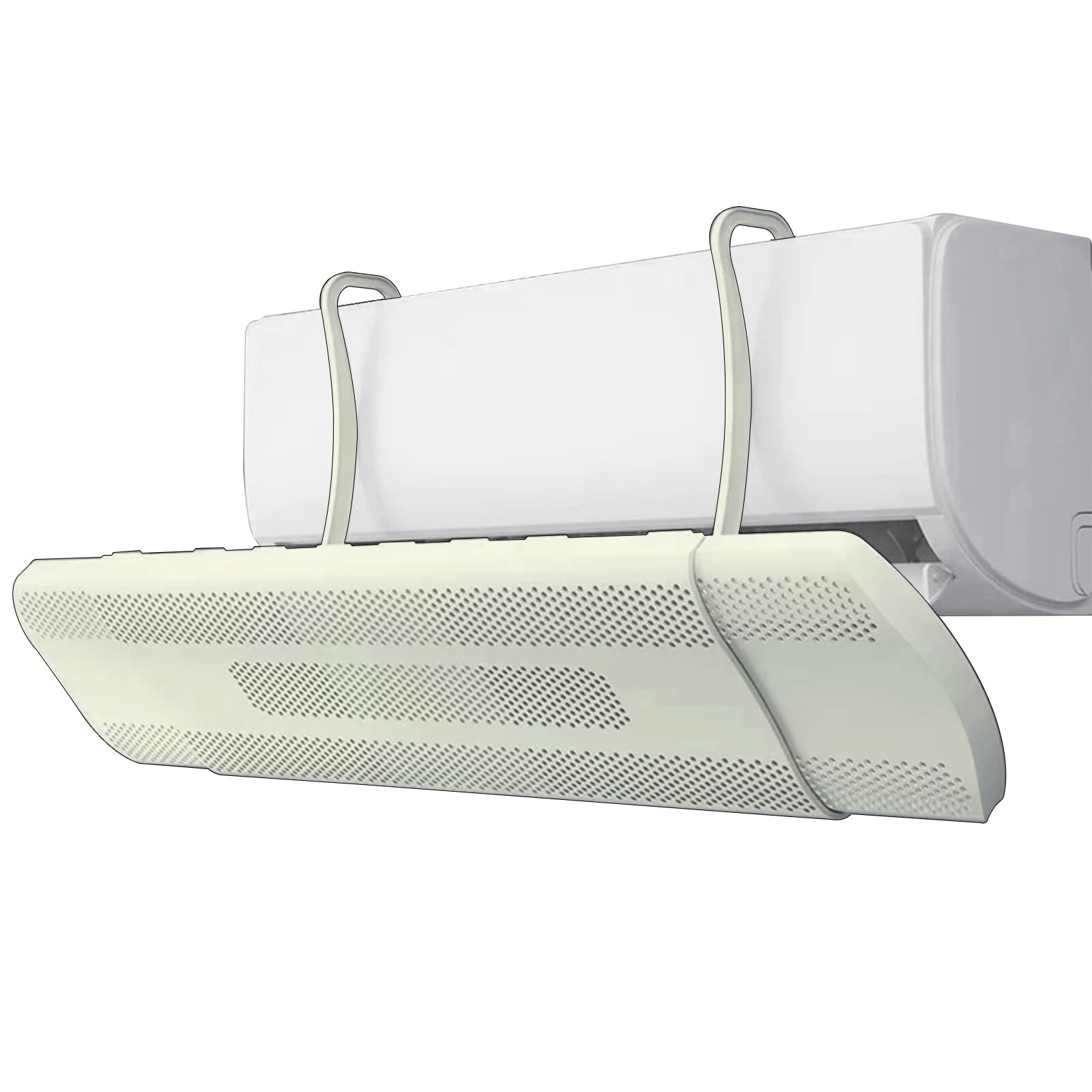 WUXTOKV Air Conditioner Deflector, Retractable Air Vent Deflector 22-38 inches, ABS Plastic, 2000+ Micro Holes, 180° Adjustable(Green)