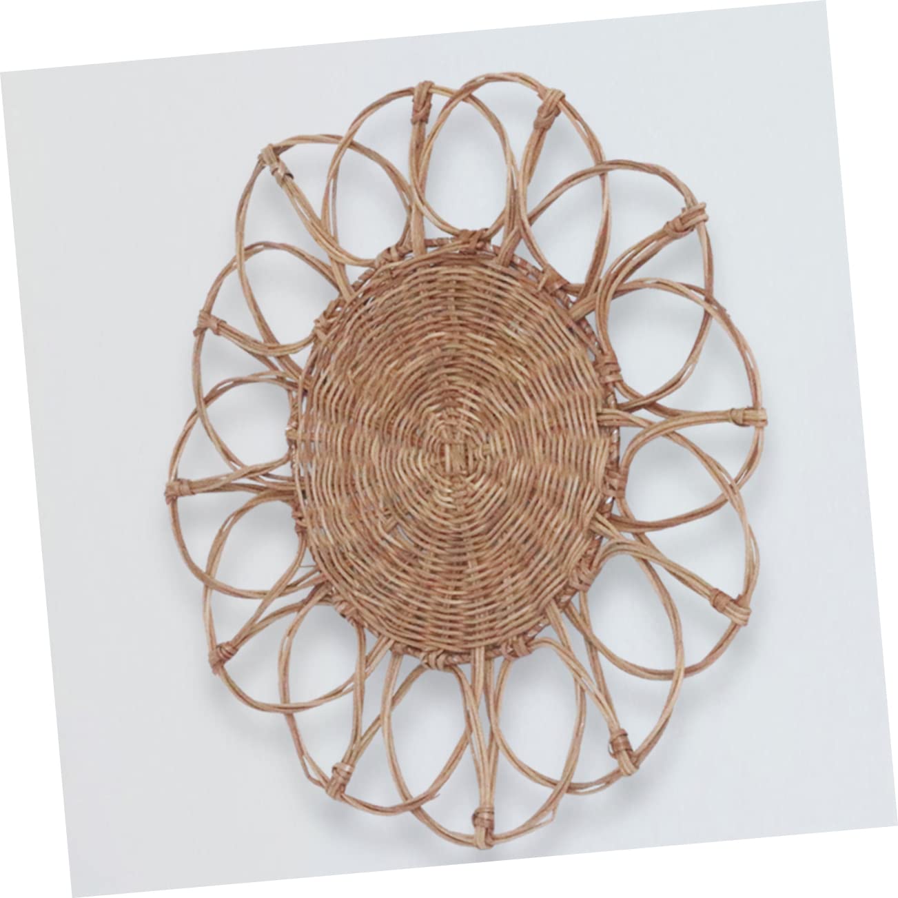 Angoily 1 Pc Colgante De Ratán Decoraciones Para Salas De Casa Departamento Decoración Colgante De Pared De Ratán Platos De Mimbre Oficina Rota Cesta Para Colgar En La Pared Bohemia