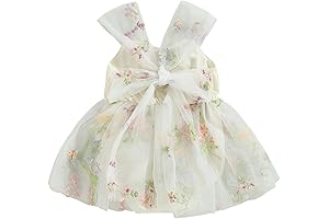 Baby Girl Princess Floral Ruffle Tulle Fairy Dress