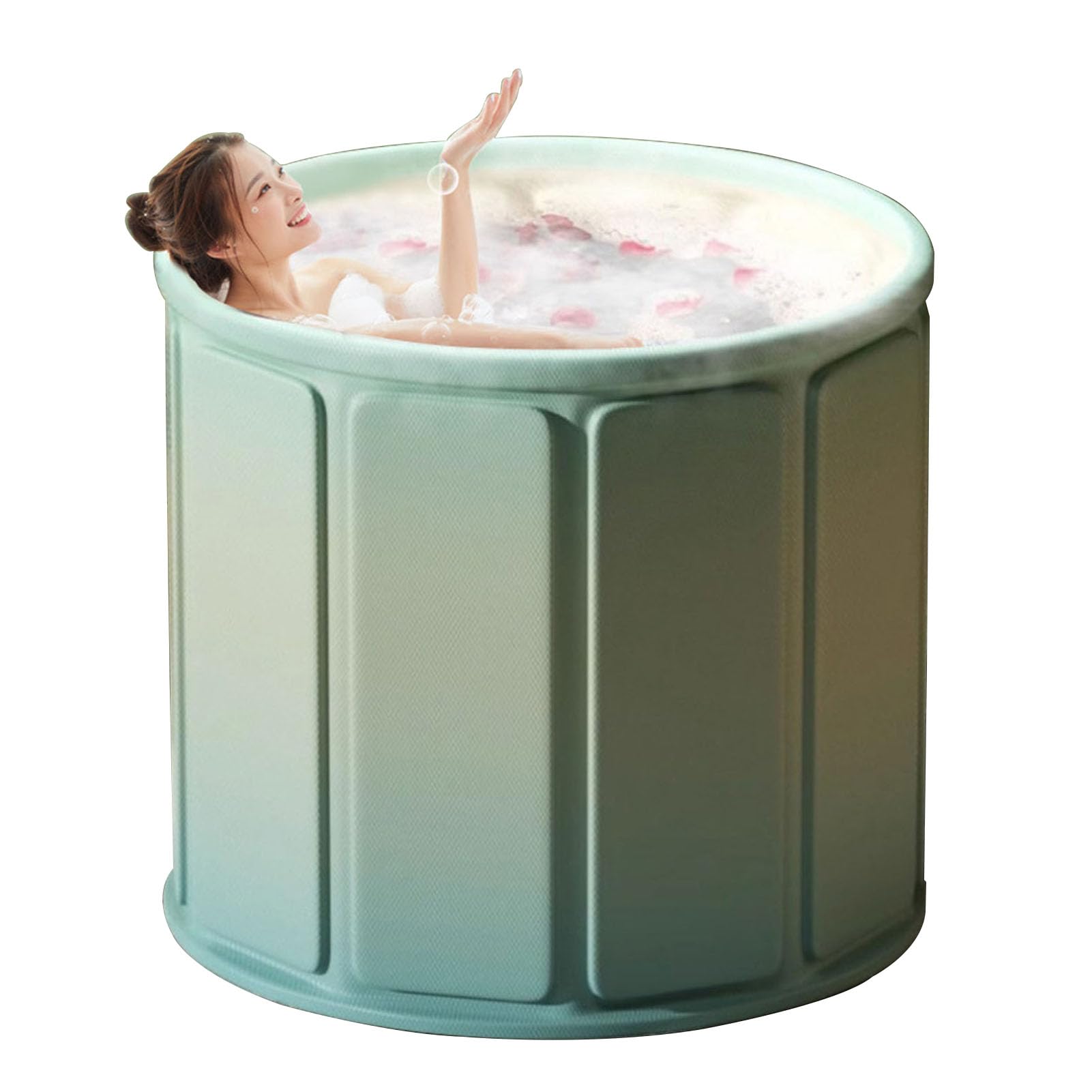Faltbare Badewanne Erwachsene Tragbare Badewanne für Dusche Freistehende Eistonne Ice Bath Mobile Badewanne für Eis-heißes Bad Einfach zu Verstauen (80cm,Pink)
