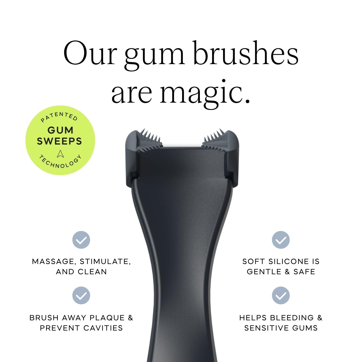 Slate Hilo dental eléctrico, 3 en 1 inventado por dentistas, funciona con pilas con cabezales de hilo reutilizables, cepillos de encías y raspador de lengua, 12.000 vibraciones sónicas, incluye