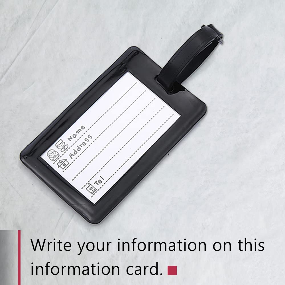 SOURCING MAP 2Pcs Étiquette Bagage Porte Étiquette Valise Adresse Nom Étiquette ID Sac à Dos