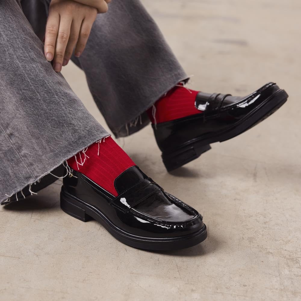 Mocasines Antifaz Piel Efecto Charol SNINA