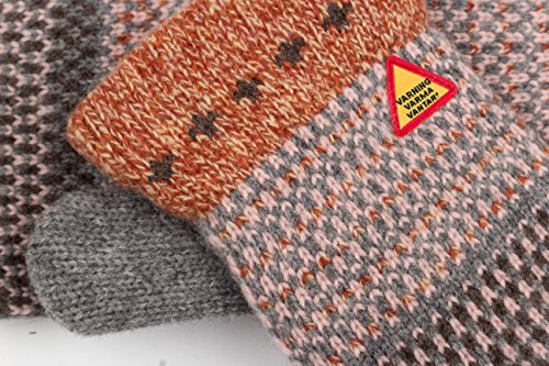 Öjbro Swedish made 100% Merino Wool Soft Thick & Extremely Warm Mittens (Medium, Fastfolk Emilia and Einar)