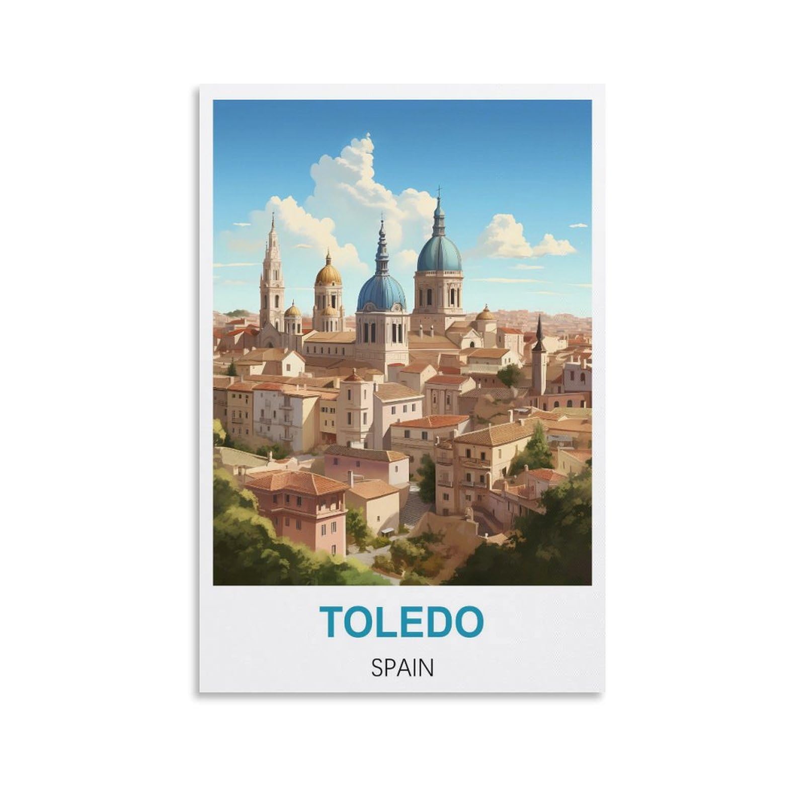 Vintage Tin Signs Toledo Spain,Decoration for Home Wall Art Kitchen Bar Pub Room Farm Garage Vintage Retro Poster Plaque 30x40cm