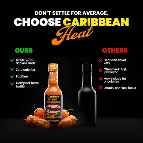 El Yucateco Caribbean Hot Sauce with Habanero Chilli 120ml