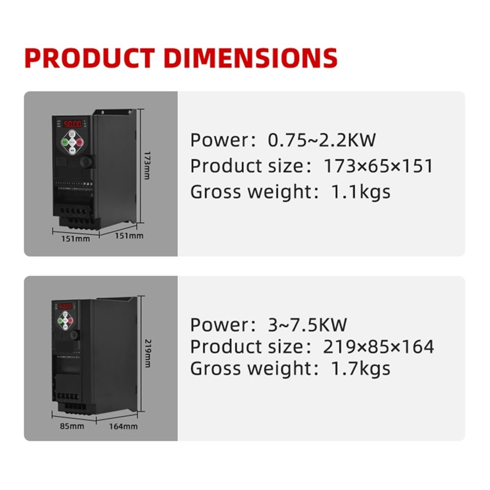 VFD Frequenzumrichter, 220/380 VFD 0,75 KW 1,5 KW 2,2 KW 4KW 3 Phase Vector Frequenz Konverter Einstellbare schwindigkeit Stick Variator Frequenz Inverte(3HP 2.2KW,1PH-3PH)