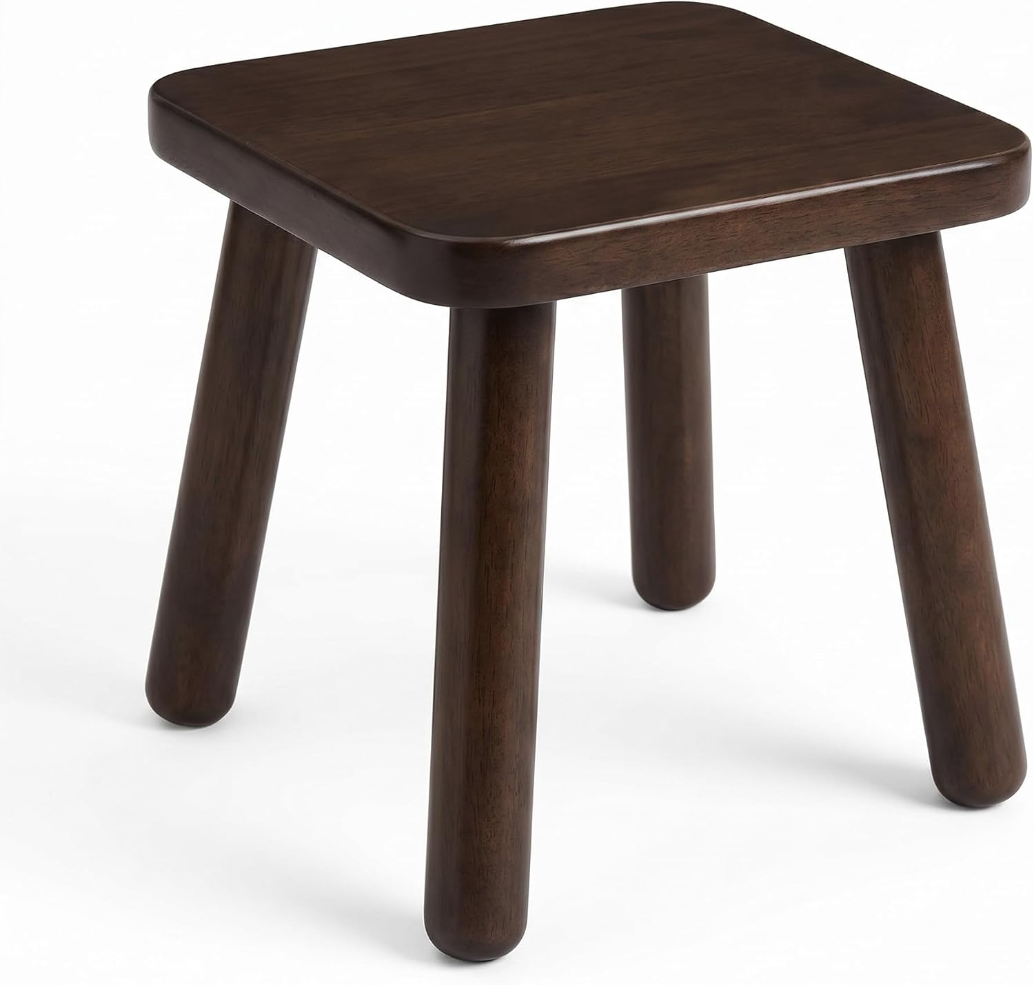 Solid Wood Mini Foot Stool, Compact Portable Rustic Side Stool for Multi-Scenario Home Decor