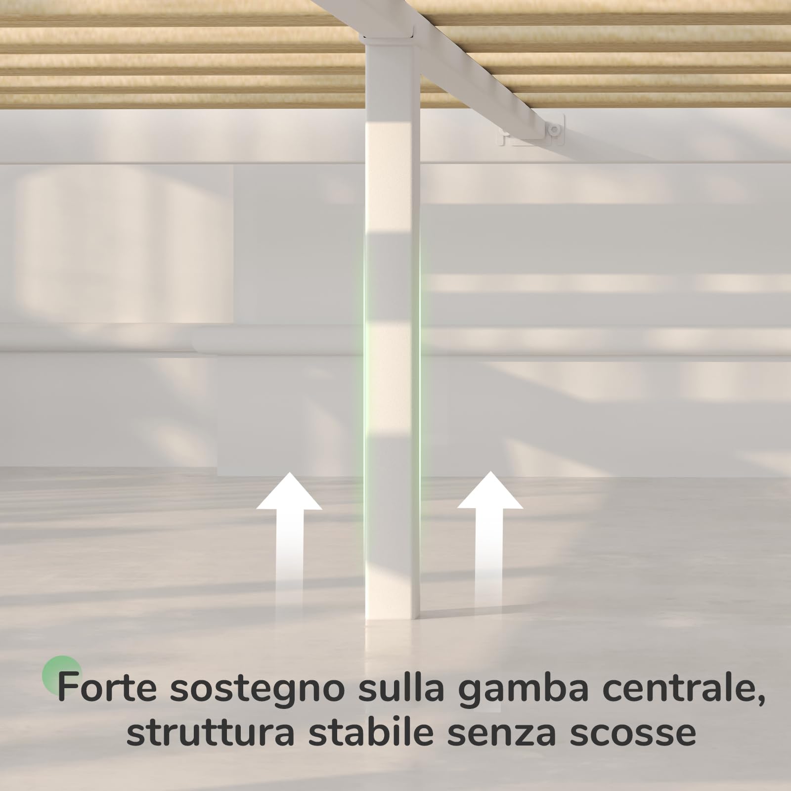 Novilla Rete Letto Matrimoniale 160x190 Struttura Letto a Doghe in Legno, Spazio di Archiviazione Sotto al Letto, Facile da Montare, Perfetto per Tutti Tipi di Letti e Materassi, Bianco