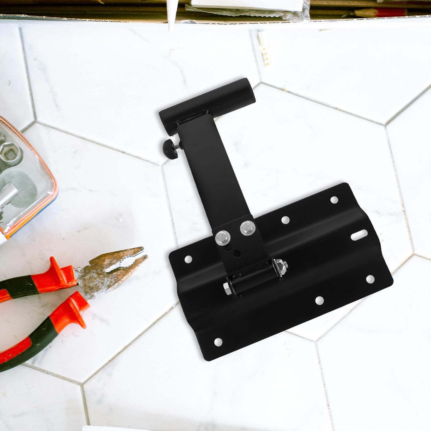 TEHAUX Universal Adjustable Speaker Wall Mount Bracket Extendable Arm, Wall Mounted Speaker Shelf Support to 35kg for Professional Audio and Home Theater Use