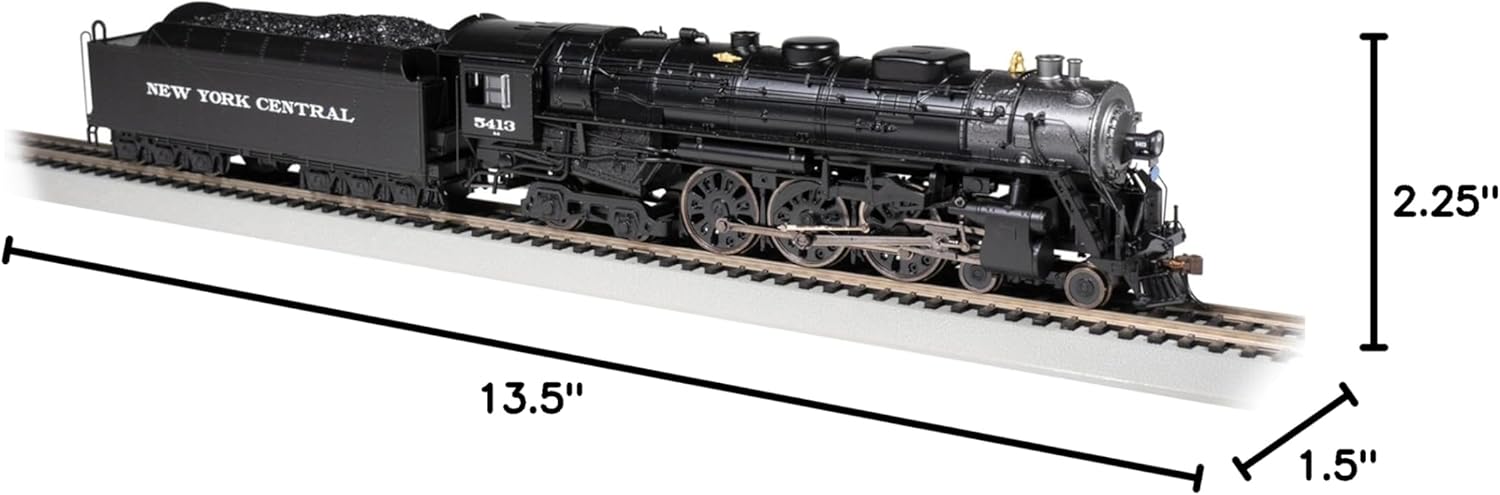 Bachmann Trains - 4-6-4 Hudson - TCS DCC WOWSOUND® Equipped Locomotive - New York Central #5413 (as Delivered Roman Lettering) - HO Scale