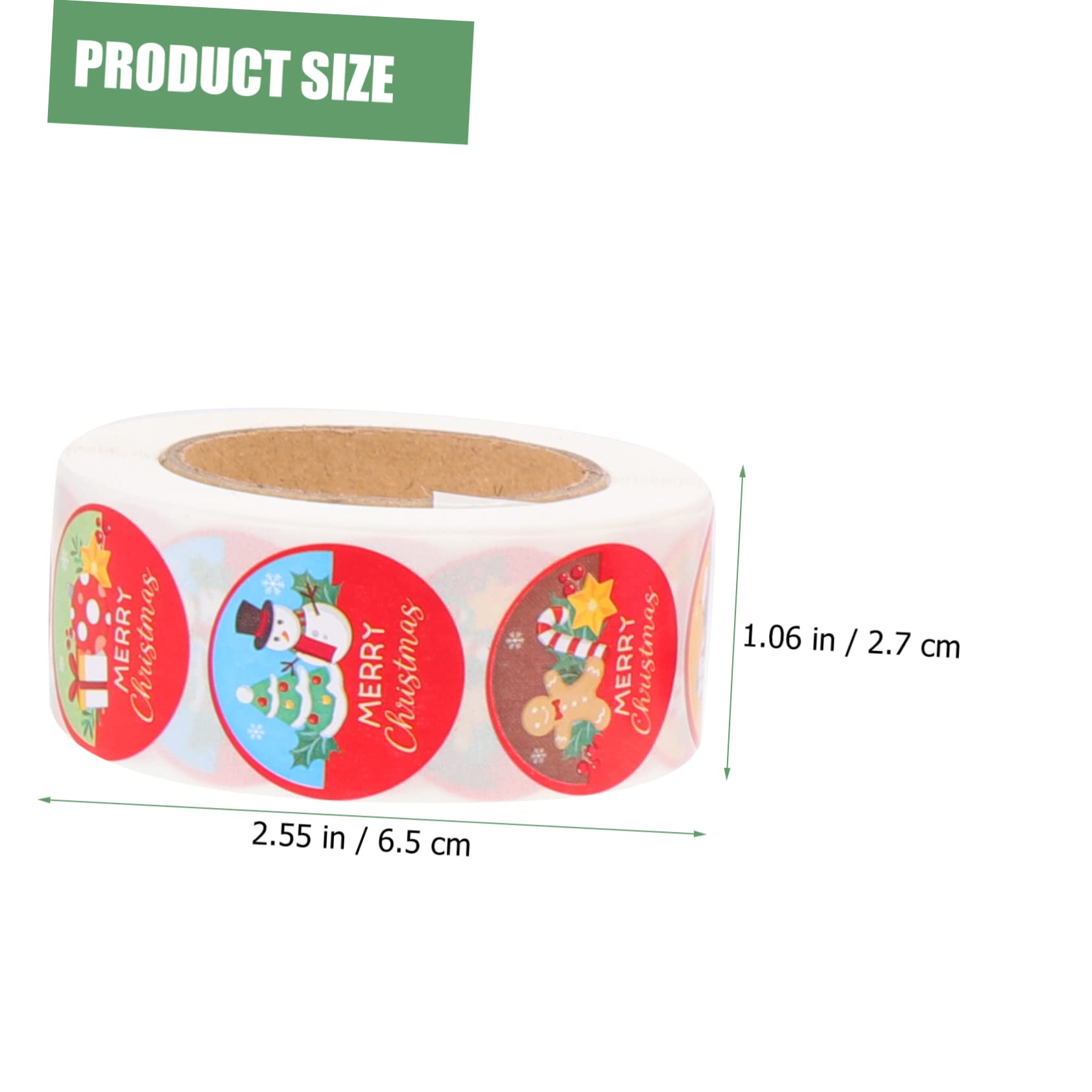 STOBOK 20pezzi Adesivi Natalizi Rotondi Per Regali Etichette Adesive Decorativi Per Confezioni Sacchetti e Biglietti Confezione