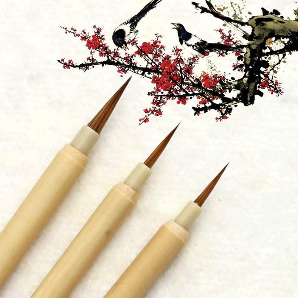Kalligraphie-Pinsel, Schreibpinsel, 3 Stück/Set, chinesische Kalligraphie-Pinsel, Stift, Aquarell, Ölgemälde, normale Schrift