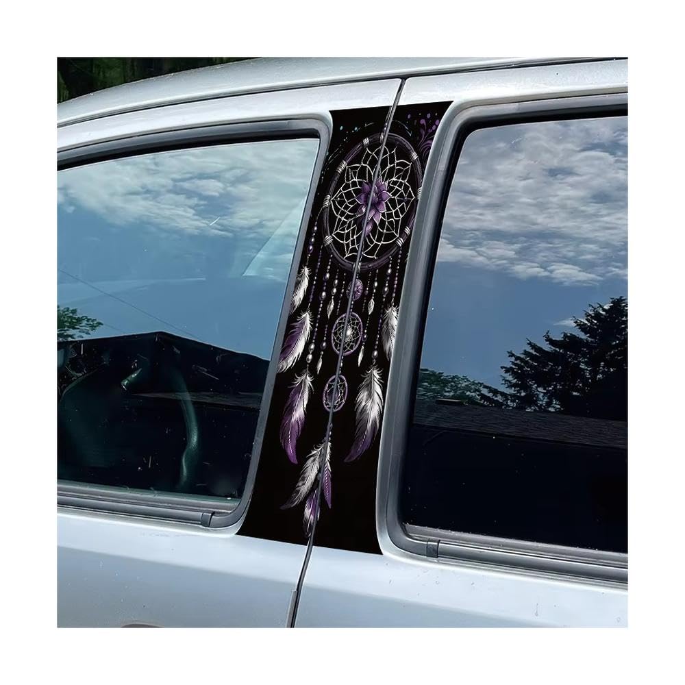 Bertdcx One Color 2 Pieces Of Automotive B-Pillar Film Dreamcatcher Glossy Material Protective Auto Parts