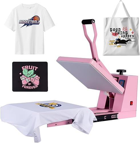 Miniatura 16 de Prensa térmica de 16 x 24 pulgadas, máquina de prensa de calor manual para camisetas, máquina de prensado de camisetas para ropa, bolsas, cortina