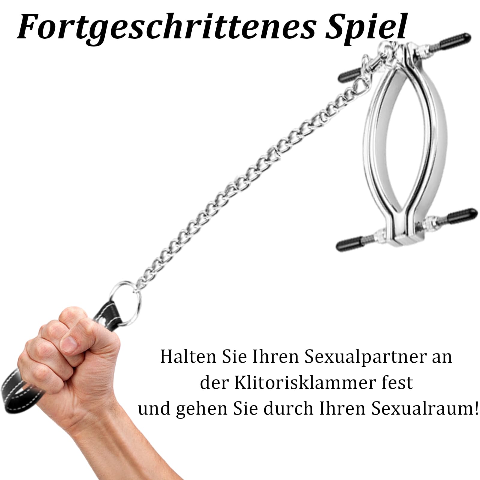 Écarteur de Lèvres en Métal pour Femmes, Spéculum Réglable Sm Avec Laisse, Pinces Pour Vagin Et Clitoris Fétichistes, Outil de Torture pour Esclaves Sexuels Extrêmes, Jouets Bdsm Extrêmes pour Femmes