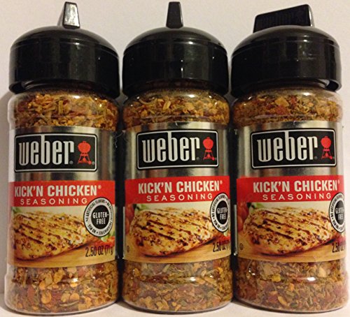 Weber Seasoning - Kick'N Chicken - Net Wt. 2.5 OZ (71 g) Per Bottle - Pack of 3 - image 1