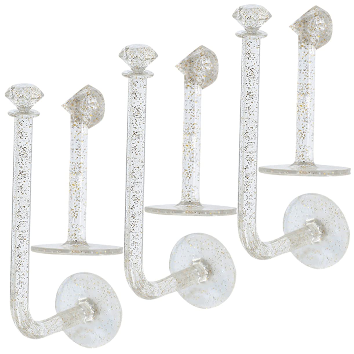 SOESFOUFU 6pcs Wall Hook Hair Hoops Clothes Hanger Clothing Rack Drying Rack Clothing Hair Tie Holder Clothes Organizer for Folded Clothes Hair Ties Headband Stand Jewelry No Trace Stickers