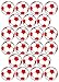 Produktbild 22 Aufkleber, Fußball, Sticker, 50 mm, weiß/rot, aus PVC, Folie, bedruckt, selbstklebend, EM, WM, Bundesliga