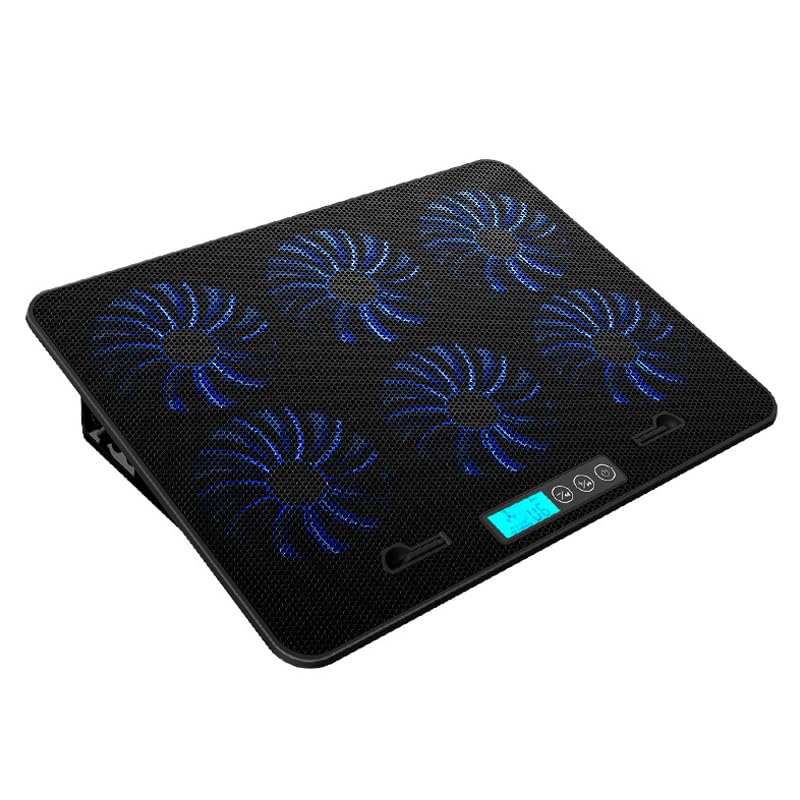 Tosuny Tappetino di Raffreddamento con Ventola per Laptop Tappetino di Raffreddamento Rapido Portatile per Studenti/professionisti Rete da 18 Pollici (Il display LCD intelligente visualizza Muto)