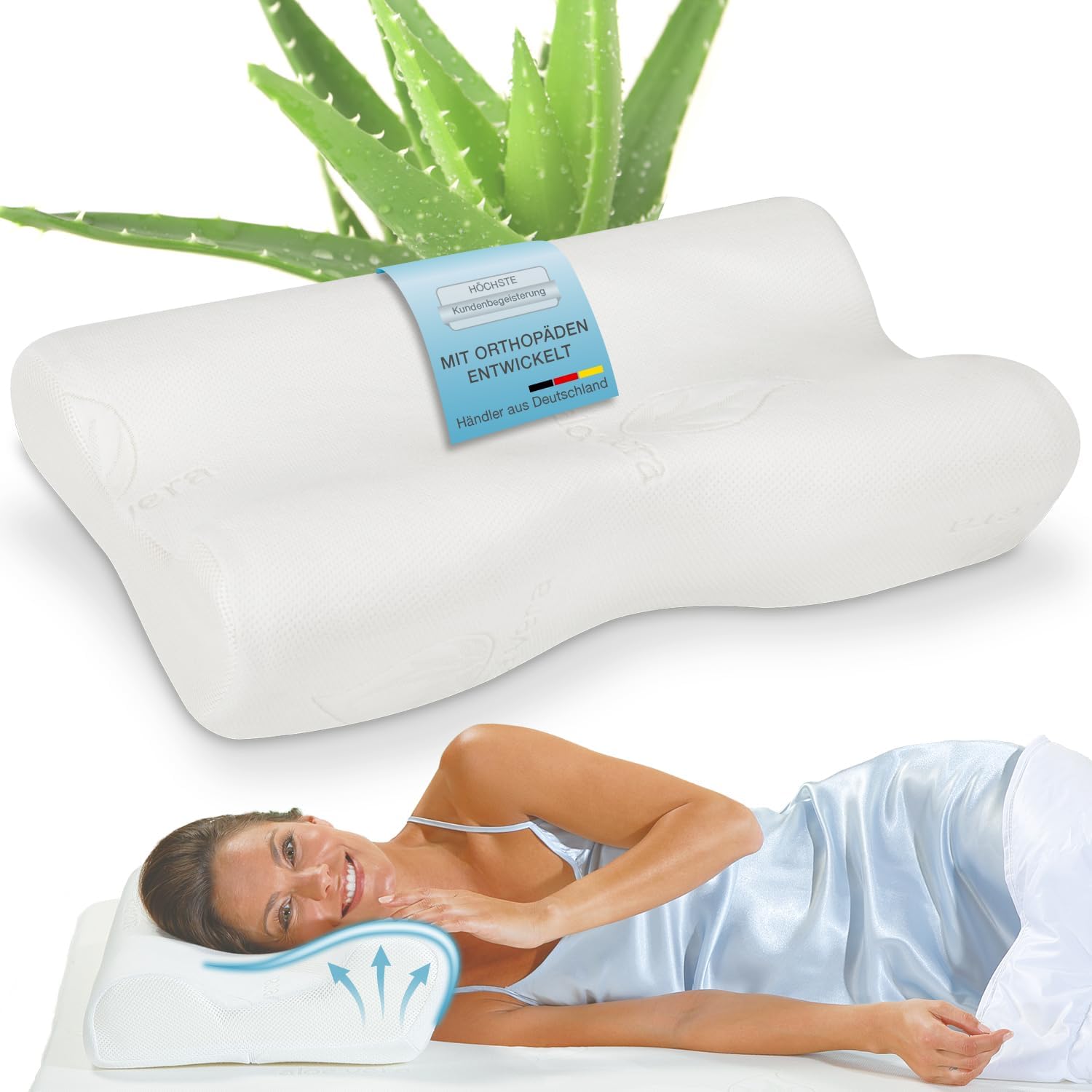 Wieviel Gramm Füllung Sollte Ein Kopfkissen Haben KoKoTex Comfort Nackenkissen Seitenschläfer - Kopfkissen