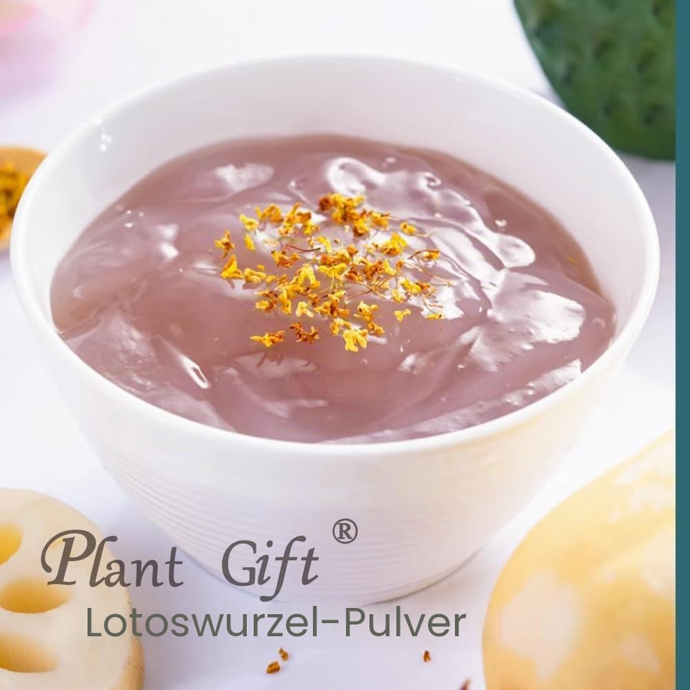 100% Natural Pure Lotus Root Powder 100g/3.52oz 莲藕粉 Für Smoothies, Shakes, Backen, Getränke,| Ohne Konservierungsstoffe, gefriergetrocknet, ohne Zuckerzusatz
