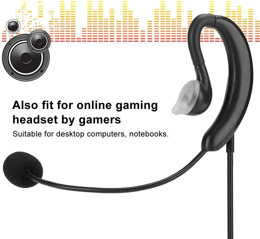 Ear-Hook Headset,USB Headphone Computer Notebook Accessory,Bluetooth Sport Earphone Single Ear-Hook Headset Invisible Earpiece with Mic for Skype//MSN