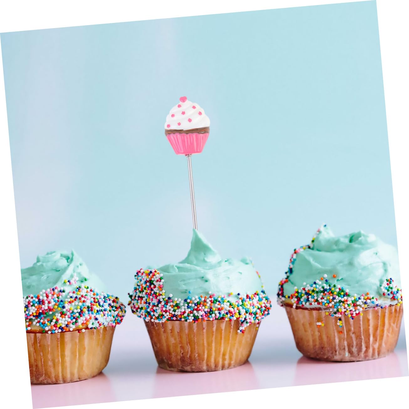 DECHOUS 4pcs Baking Essential Stainless Steel Cake Tester Stick Red Dot for Easy and Clean Cake Testing