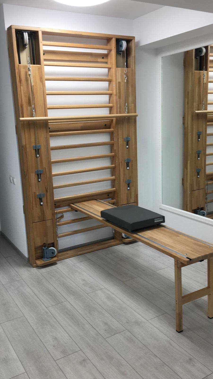 ARTIMEX Multi Sprossenwand Supergym für Gymnastik, Fitness und Physiotherapie - Wird in Heimen, Fitnesscentern oder Kliniken verwendet - aus Buchenholz, 2.4x1.4 m, Artikelnr. 280