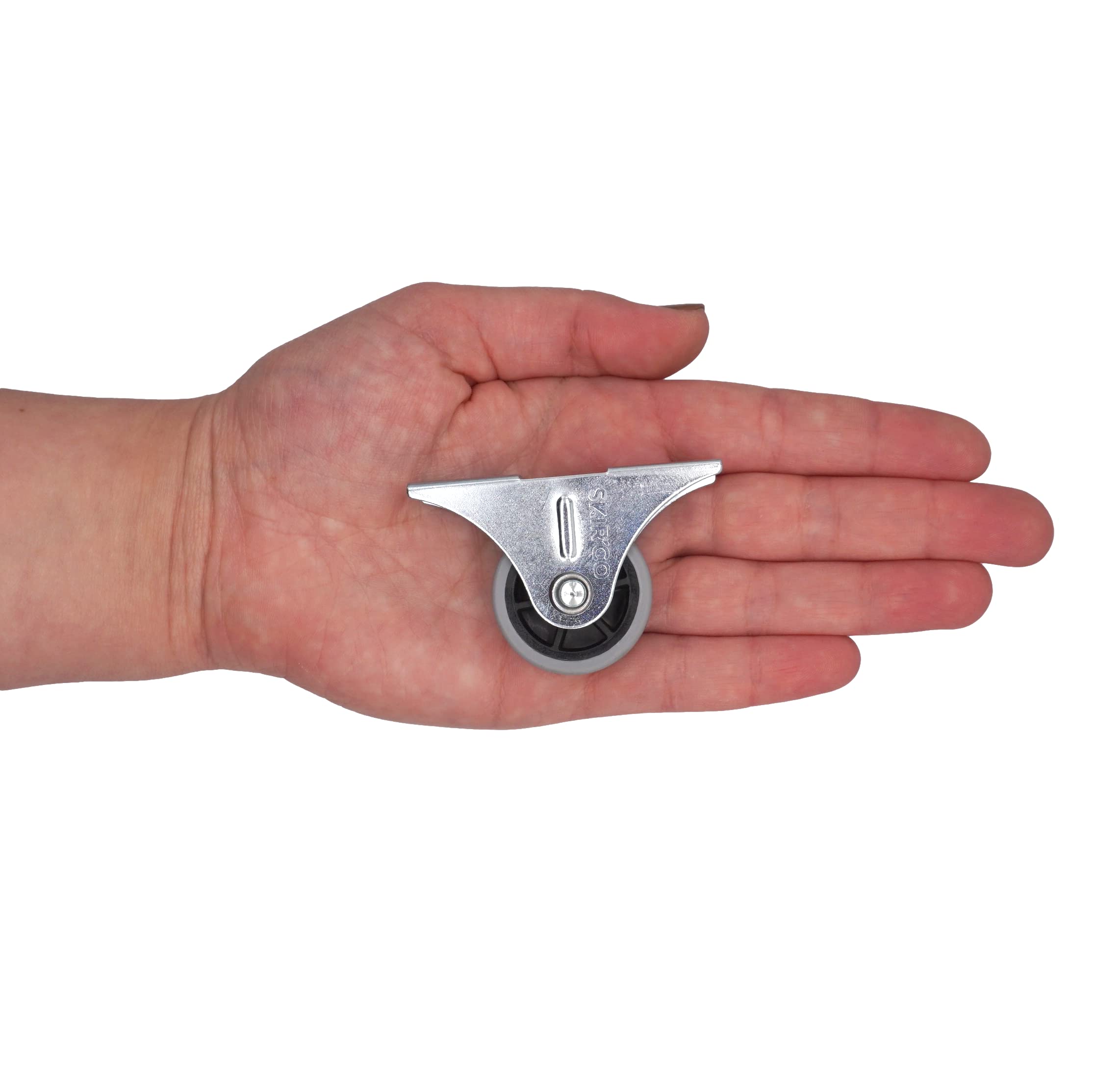 Kleine 15 mm meubelwielen (Pack van 4) - Rubberen, niet-draaibare