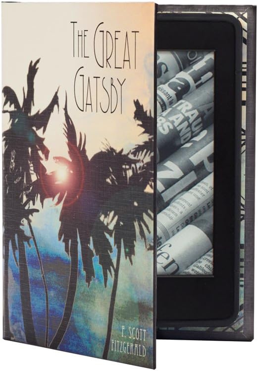 KleverCase Universal Book Cover Style Case for 6 Inch Screen Fire HD, Kobo, Nook, Galaxy and more - Great Gatsby