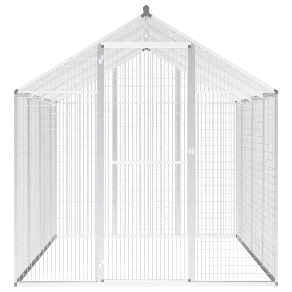 Side view of the vidaXL Outdoor Aviary, showing the length and mesh structure.