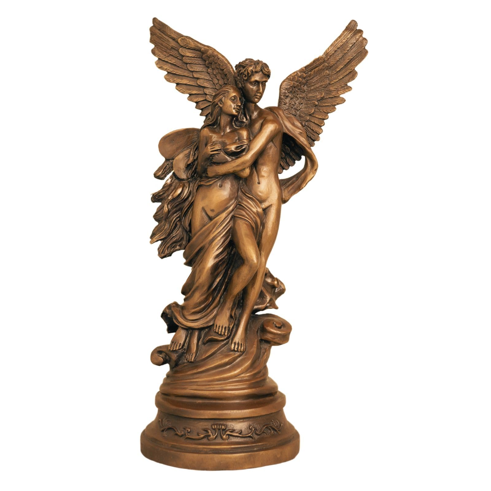 Estatua de bronce de Cupido y Psique, 100% cera perdida, escultura de mitología griega, regalos de amantes famosos para aniversario de boda