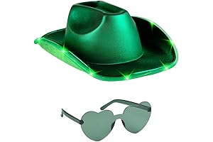 Funcredible Light Up Cowboy Hat and Glasses: The Holographic Cowgirl Essential