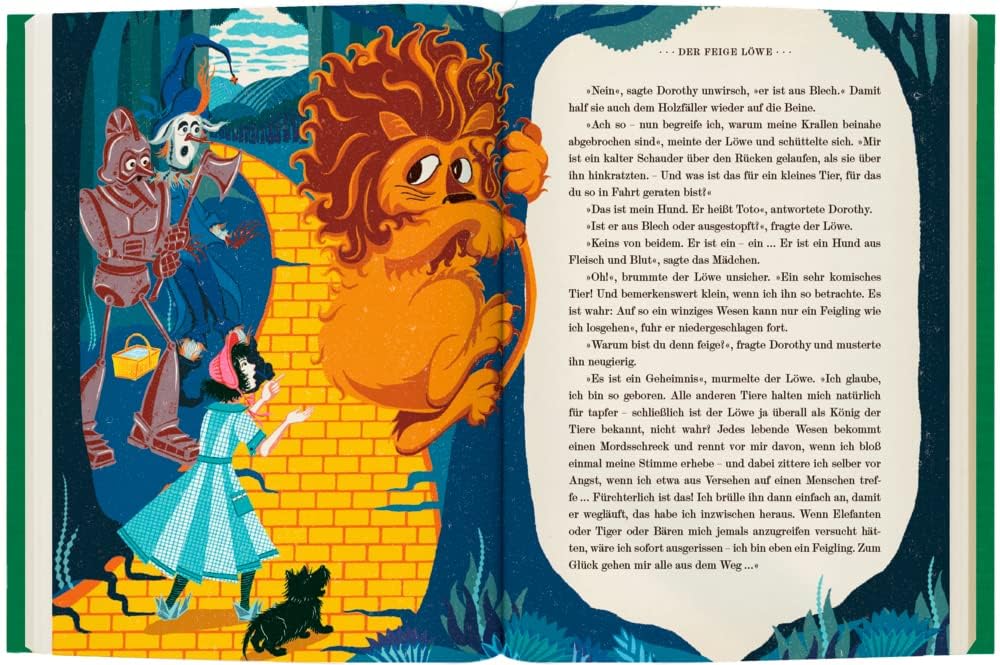 Alice im Wunderland: Alice hinter den Spiegeln & Der Zauberer von Oz Buchset - Abenteuer & Fantasy Schmuckausgabe für Kinder - Hochwertiges Bundle illustriert von MinaLima mit 2 exklusiven Postkarten