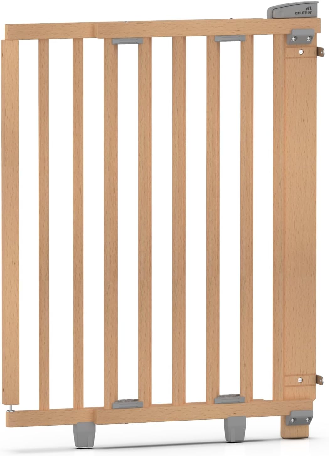 23-52" Wooden Baby Gate for Stairs and Doorways | Extra Tall/Extra Wide/Extra Safety | Dog Gate for Stairs | 1-Hand Operation | 2-Step Safety Lock | Natural Material (22.8-36.6")