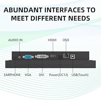 21.5 Inch Industrial LCD Touch Screen Monitor VGA DVI Input USB IP65 Waterproof High Brightness New Open Frame PCAP Monitor