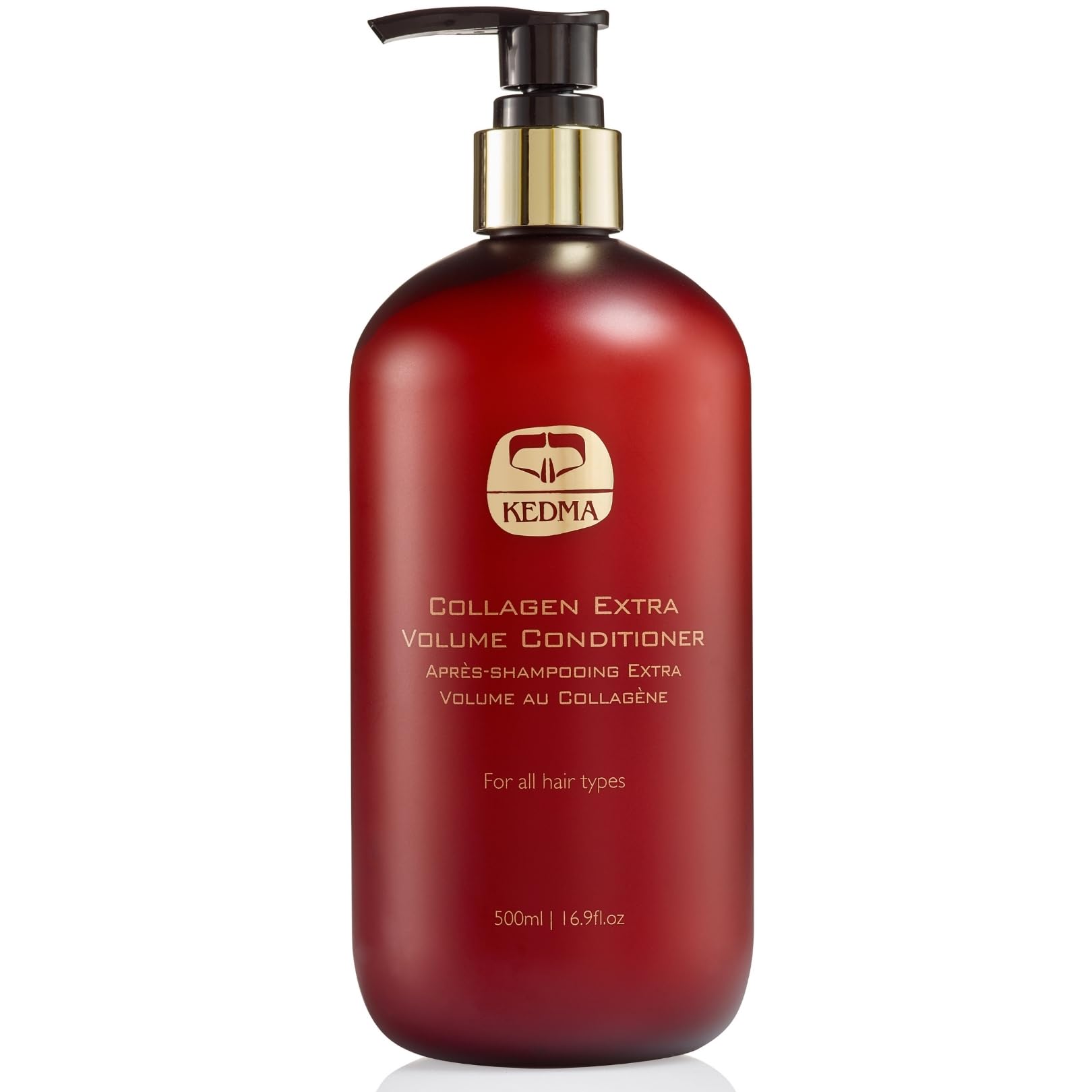KEDMA - Après-Shampooing Extra Volume au Collagène - 500ml | L’après-shampooing au collagène démêle, nourrit et donne du corps aux cheveux fins ou en manque de volume.