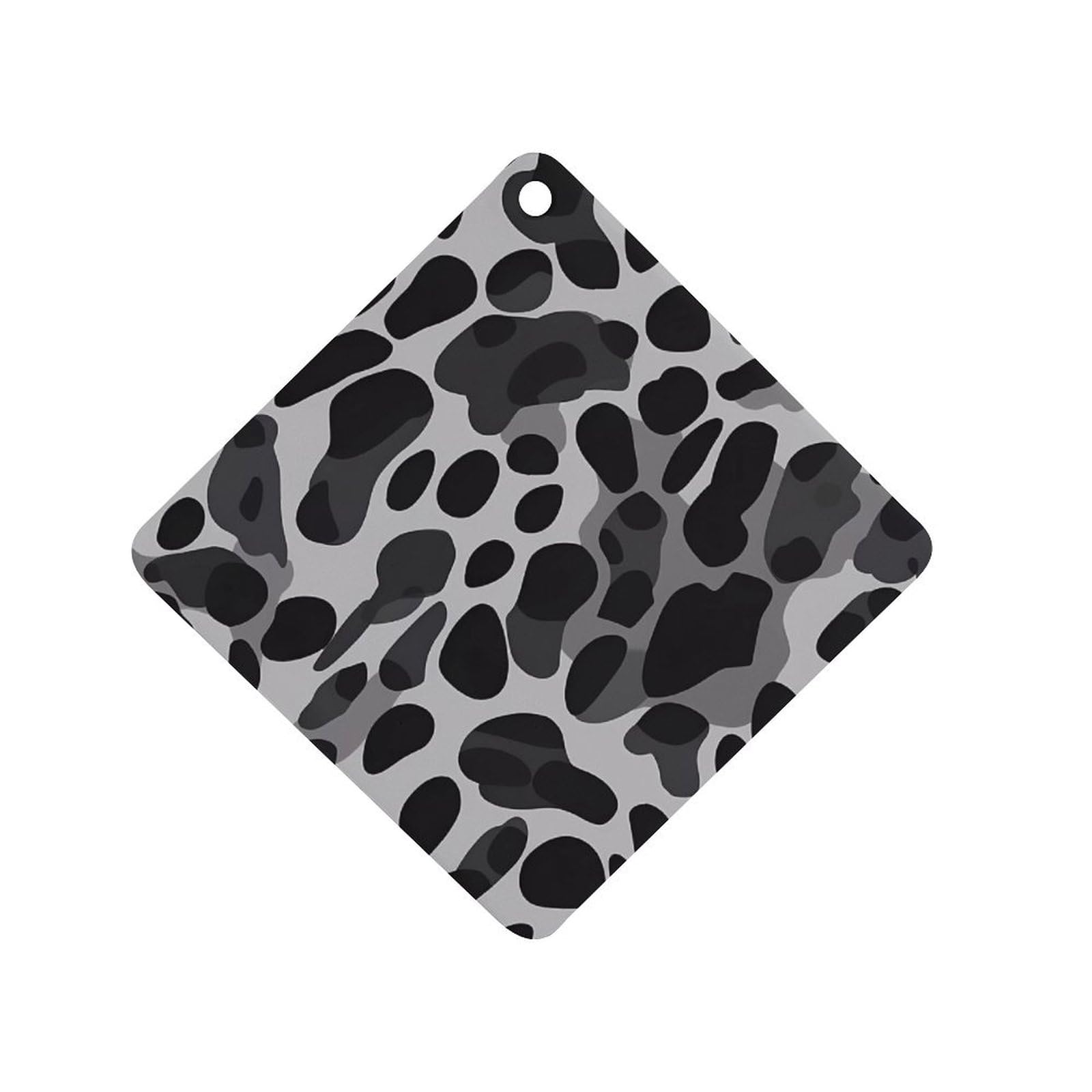 Black Grey Leopard Car Air Freshener Hanging Aromatherapy Tablets for Car Accessories Rhombus