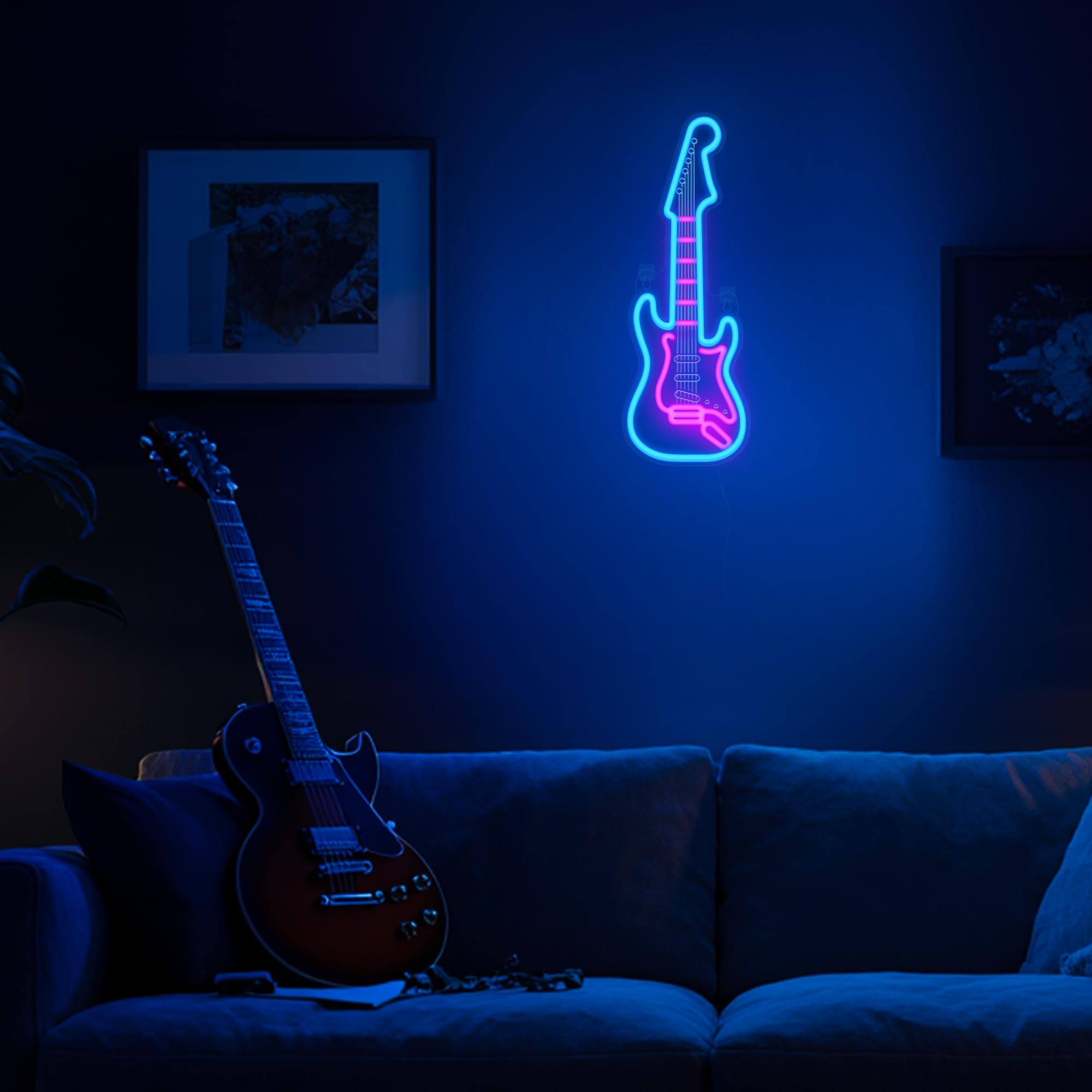 CoolGift Mart Electric Guitar Neon Light, Dimmable LED Guitar Neon Wall Sign USB Powered - Image 4