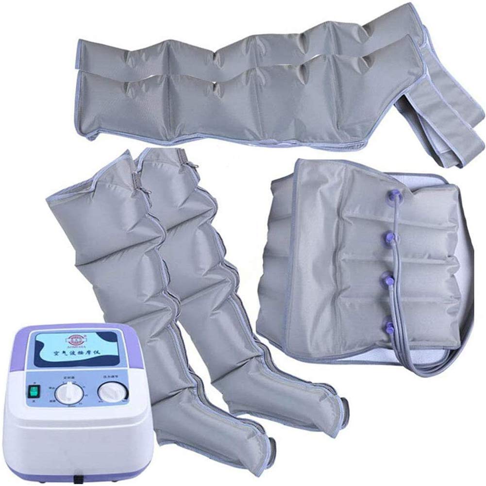 Luftkompressionsmassagegerät für Beine und Füße, Luftkompressionsmassagegerät für Waden und Füße, Massage der Durchblutung der Arme und der Taille mit 4 Kissen