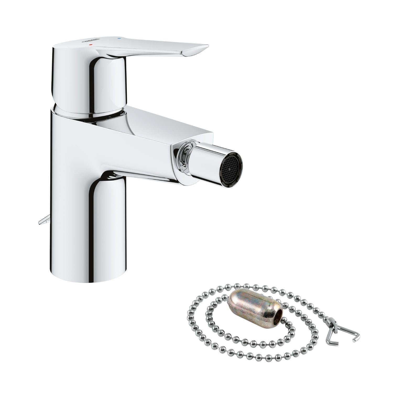 Grohe Chrome Start Quickfix Single-Lever Bidet Mixer With Retractable Chain, Water-Saving, 32281002
