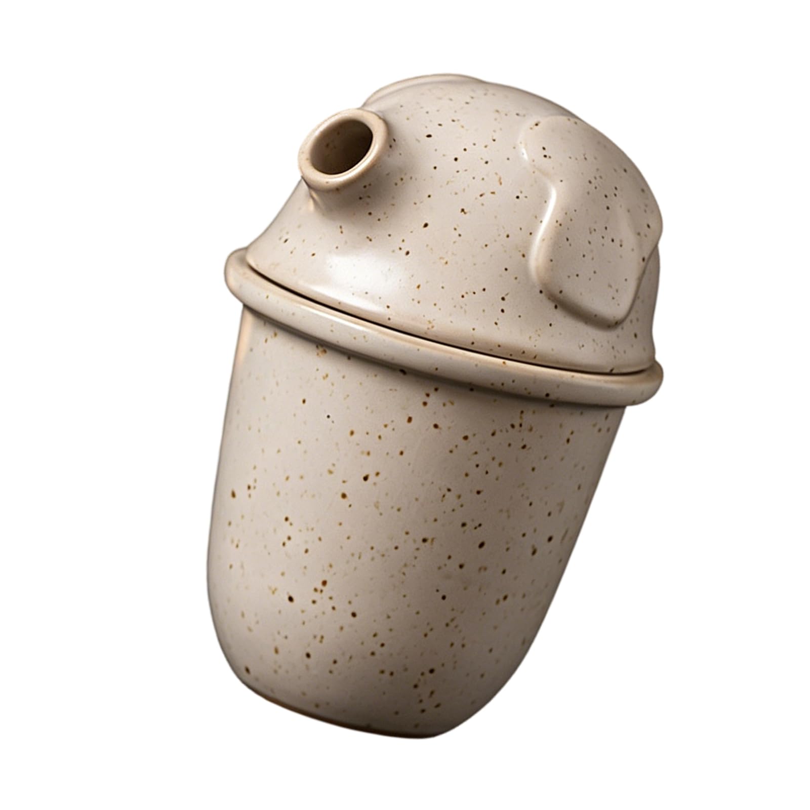Buxuaaaa Ceramic Drinking Mug with Special Straw Insertion Hole Beverage Cup Espresso Drinkware Gifts for Coffee Enthusiasts
