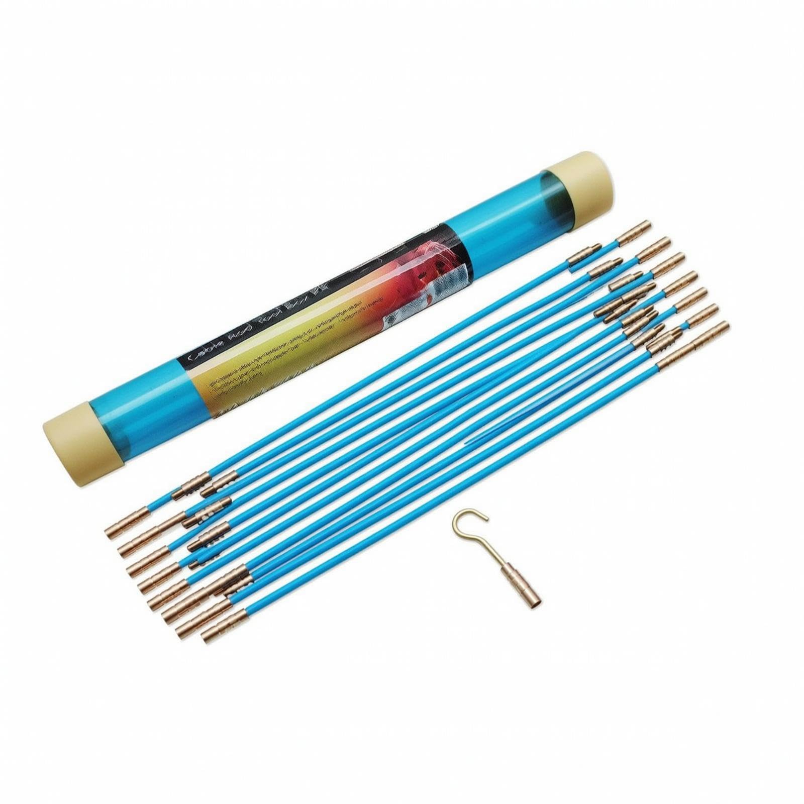 Running Electrical Wire Cable Pulling Wire Guide Tape Kit Extendable Wire Guide Tape Kit with Attachments Flexible Fiberglass Wire Puller with Hook-picture-11