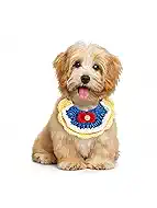 Angrypet Holiday Dog Bandanas Christmas Bandanas Adjustable Pet Washable Scarves for Dog Costume Supply Yellow